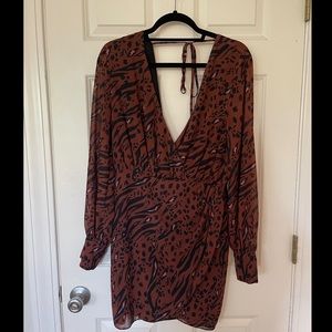 LPA Animal Print Cocktail Dress